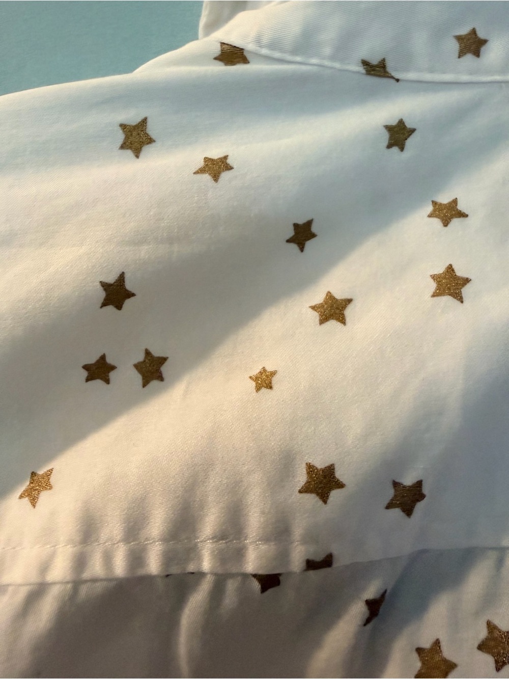 Talbots White Button-Down Shirt with Gold Star Print - Men's - Picture 6 of 9